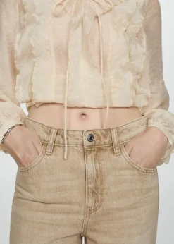 MANGO Dżinsy*Dżinsy Danila wideleg z wysokim stanem