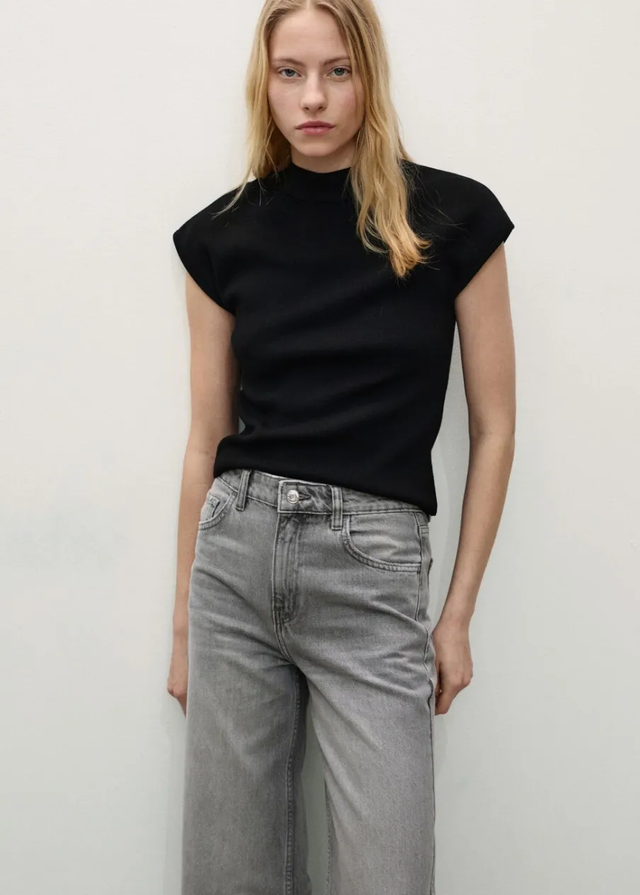 MANGO Dżinsy*Dżinsy Danila wideleg z wysokim stanem