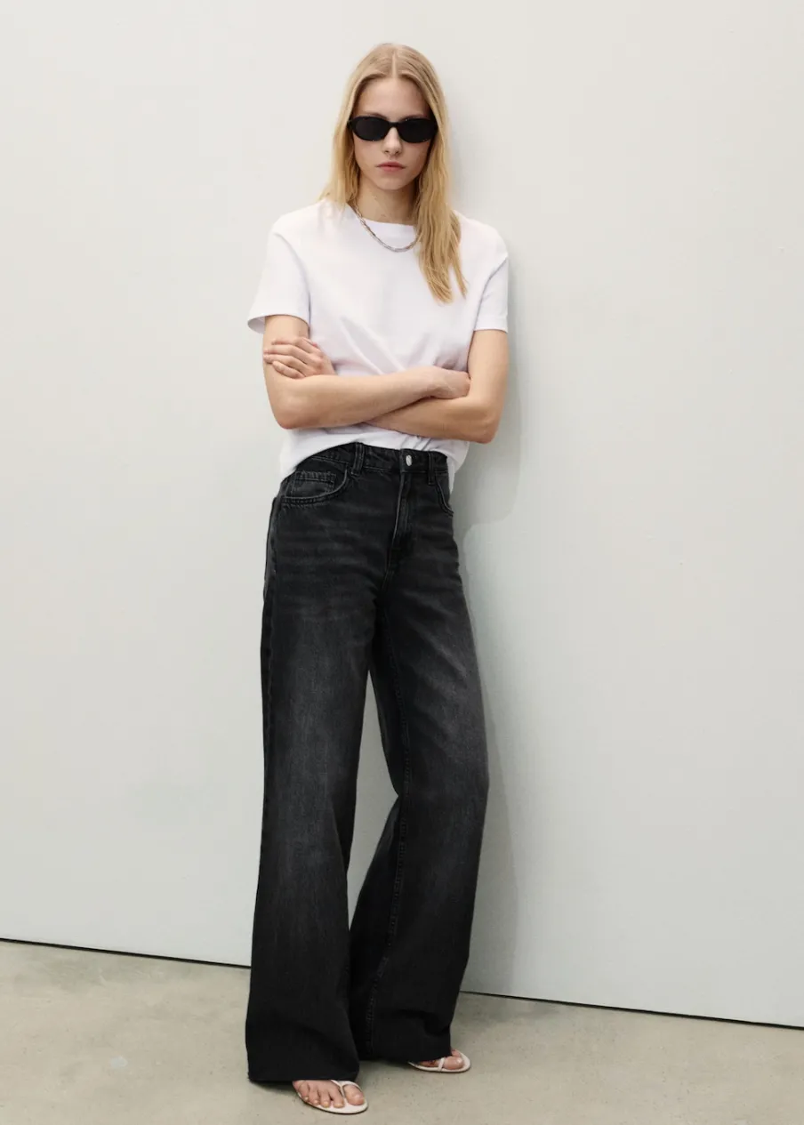 MANGO Dżinsy*Dżinsy Danila wideleg z wysokim stanem