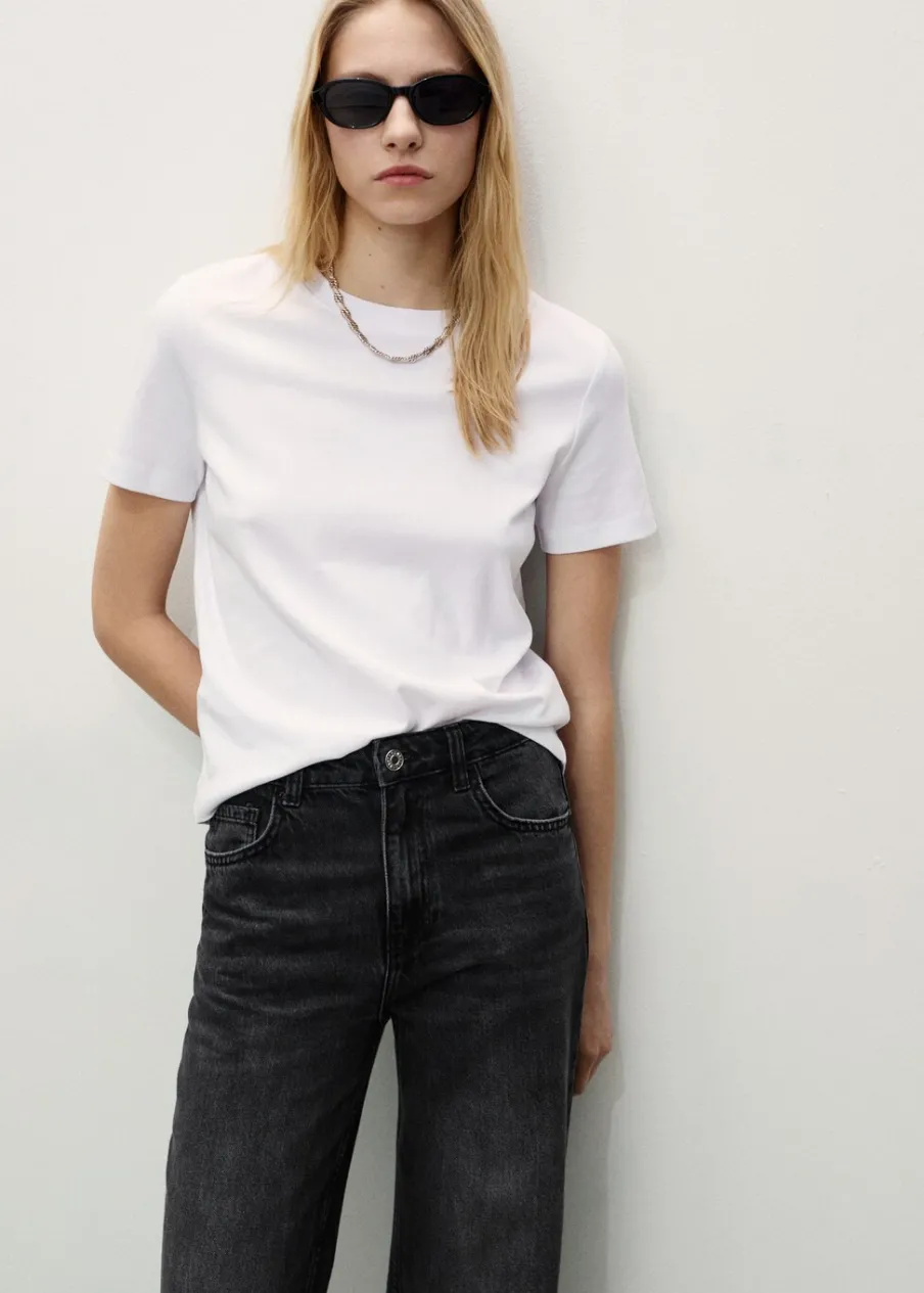 MANGO Dżinsy*Dżinsy Danila wideleg z wysokim stanem