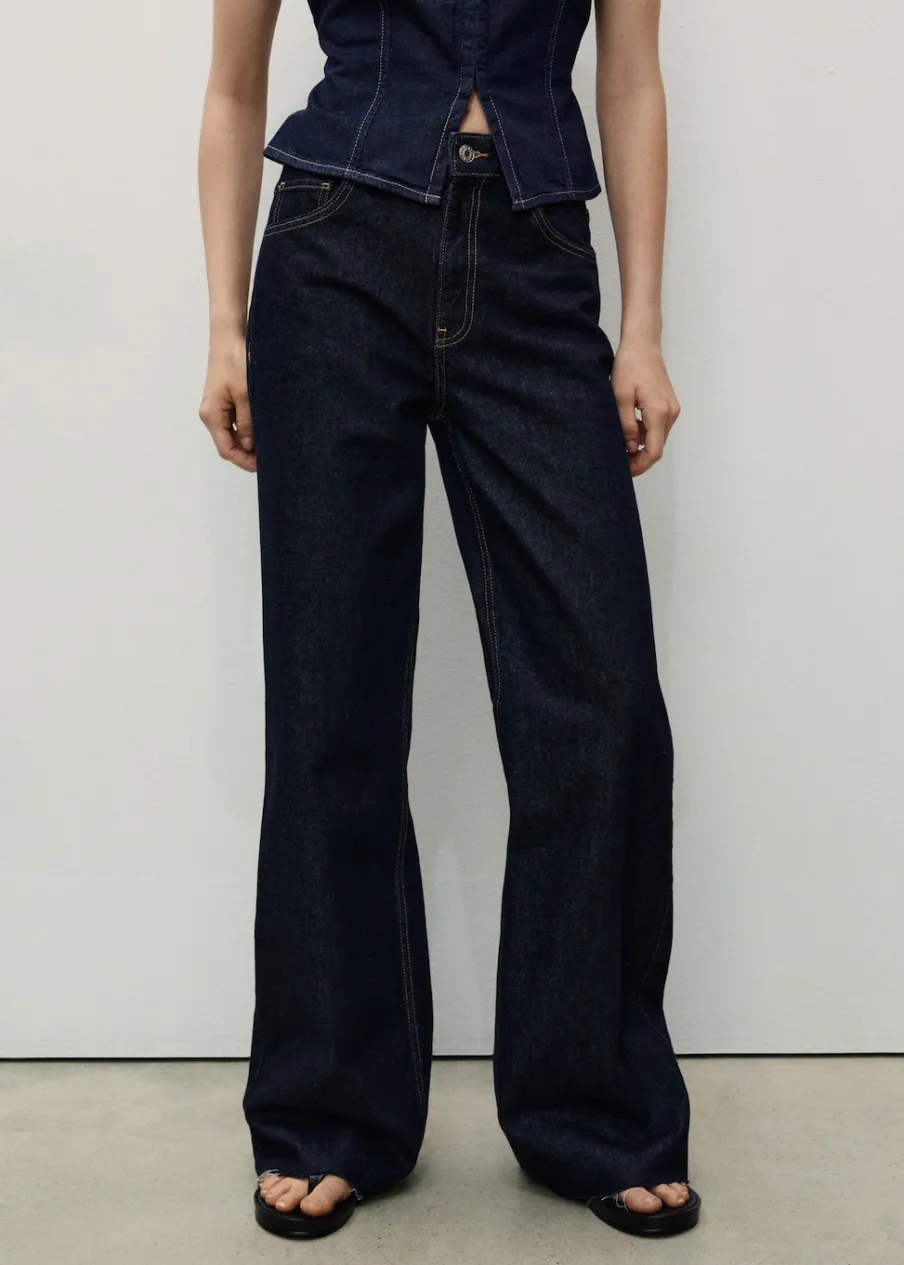 MANGO Dżinsy*Dżinsy Danila z szerokimi nogawkami rinse wash