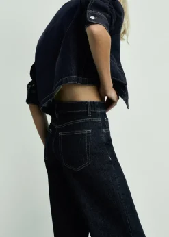 MANGO Dżinsy*Dżinsy Danila z szerokimi nogawkami rinse wash