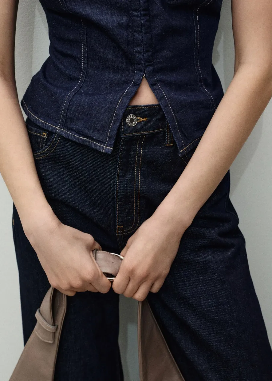 MANGO Dżinsy*Dżinsy Danila z szerokimi nogawkami rinse wash