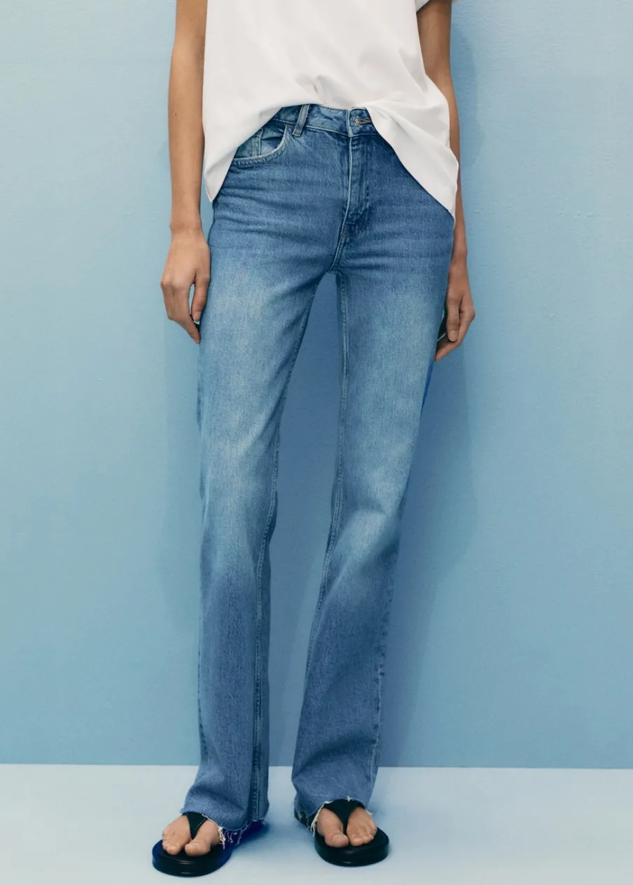 MANGO Dżinsy*Dżinsy Fiona flare ze średnim stanem