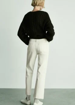 MANGO Dżinsy*Dżinsy flare crop z kieszeniami