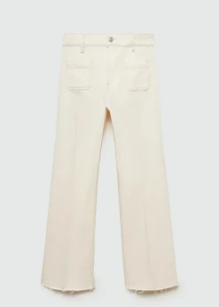 MANGO Dżinsy*Dżinsy flare crop z kieszeniami