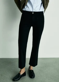 MANGO Dżinsy*Dżinsy flare crop z kieszeniami