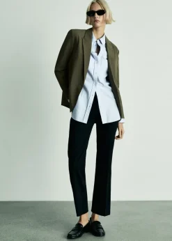 MANGO Dżinsy*Dżinsy flare crop z kieszeniami