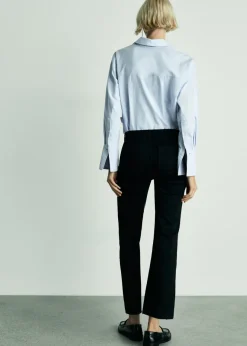 MANGO Dżinsy*Dżinsy flare crop z kieszeniami