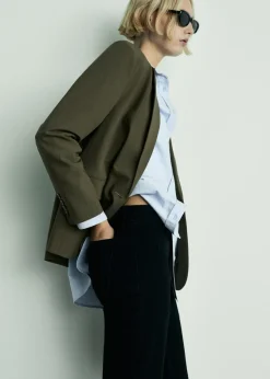 MANGO Dżinsy*Dżinsy flare crop z kieszeniami