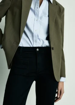 MANGO Dżinsy*Dżinsy flare crop z kieszeniami