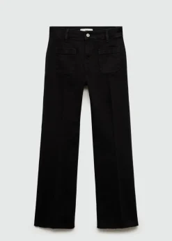 MANGO Dżinsy*Dżinsy flare crop z kieszeniami