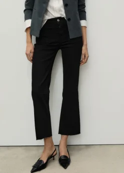 MANGO Dżinsy*Dżinsy flare crop z kieszeniami