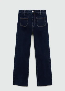 MANGO Dżinsy*Dżinsy flare crop z kieszeniami