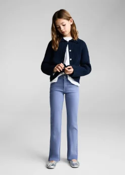 Dzieci MANGO Dżinsy*Dżinsy flare z postrzępionym dołem