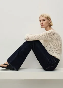 MANGO Dżinsy*Dżinsy flare ze średnim stanem rinse wash