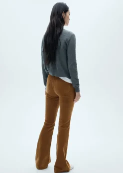 MANGO Dżinsy*Dżinsy flare ze sztruksu z kieszeniami