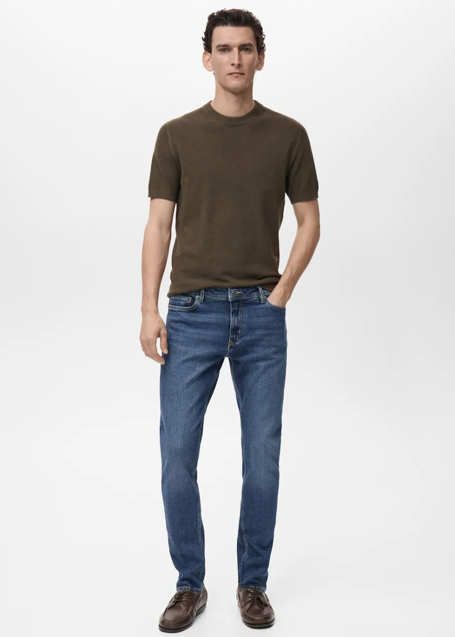 MANGO Dżinsy*Dżinsy Jan slim fit e z efektem znoszenia