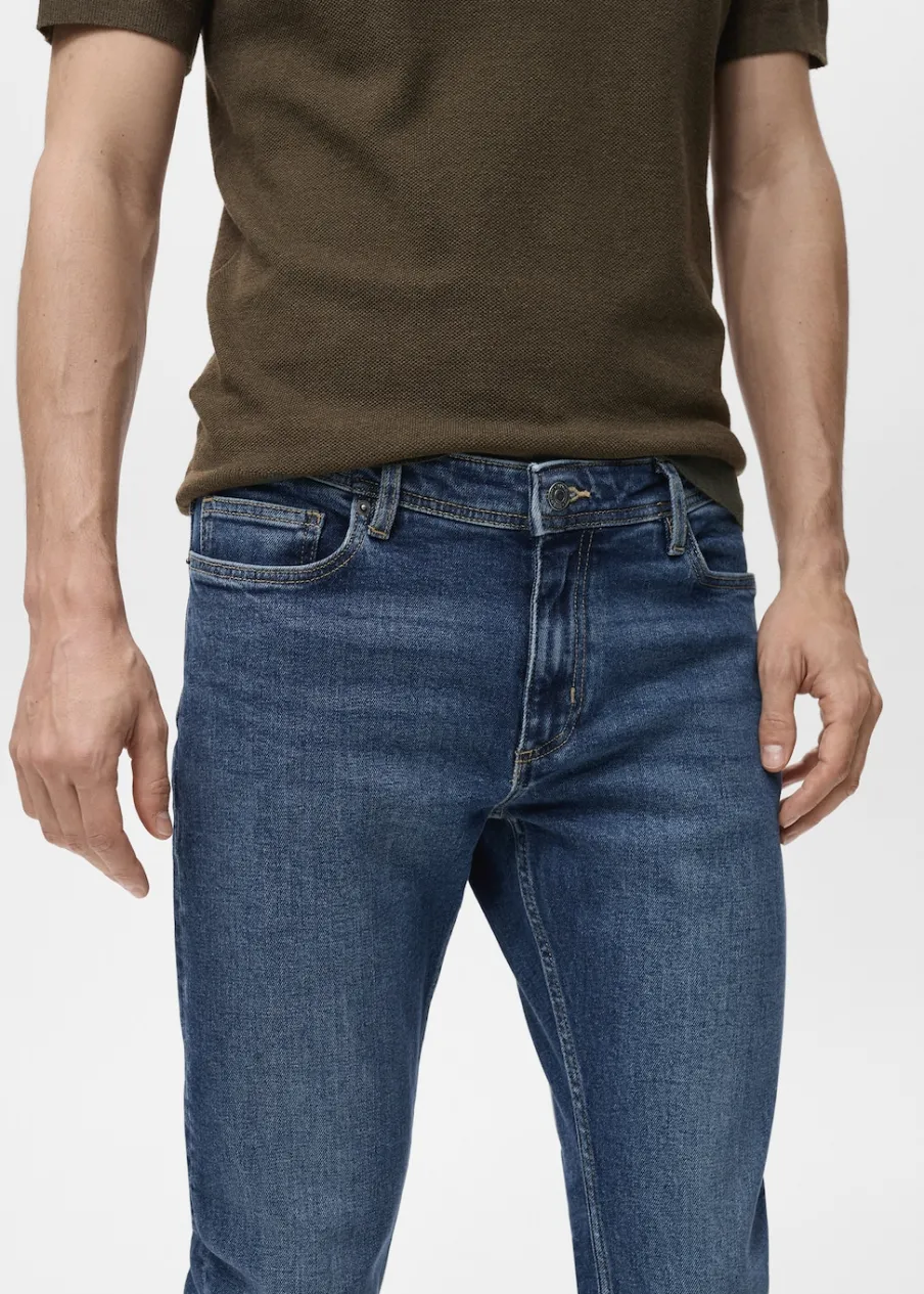 MANGO Dżinsy*Dżinsy Jan slim fit e z efektem znoszenia