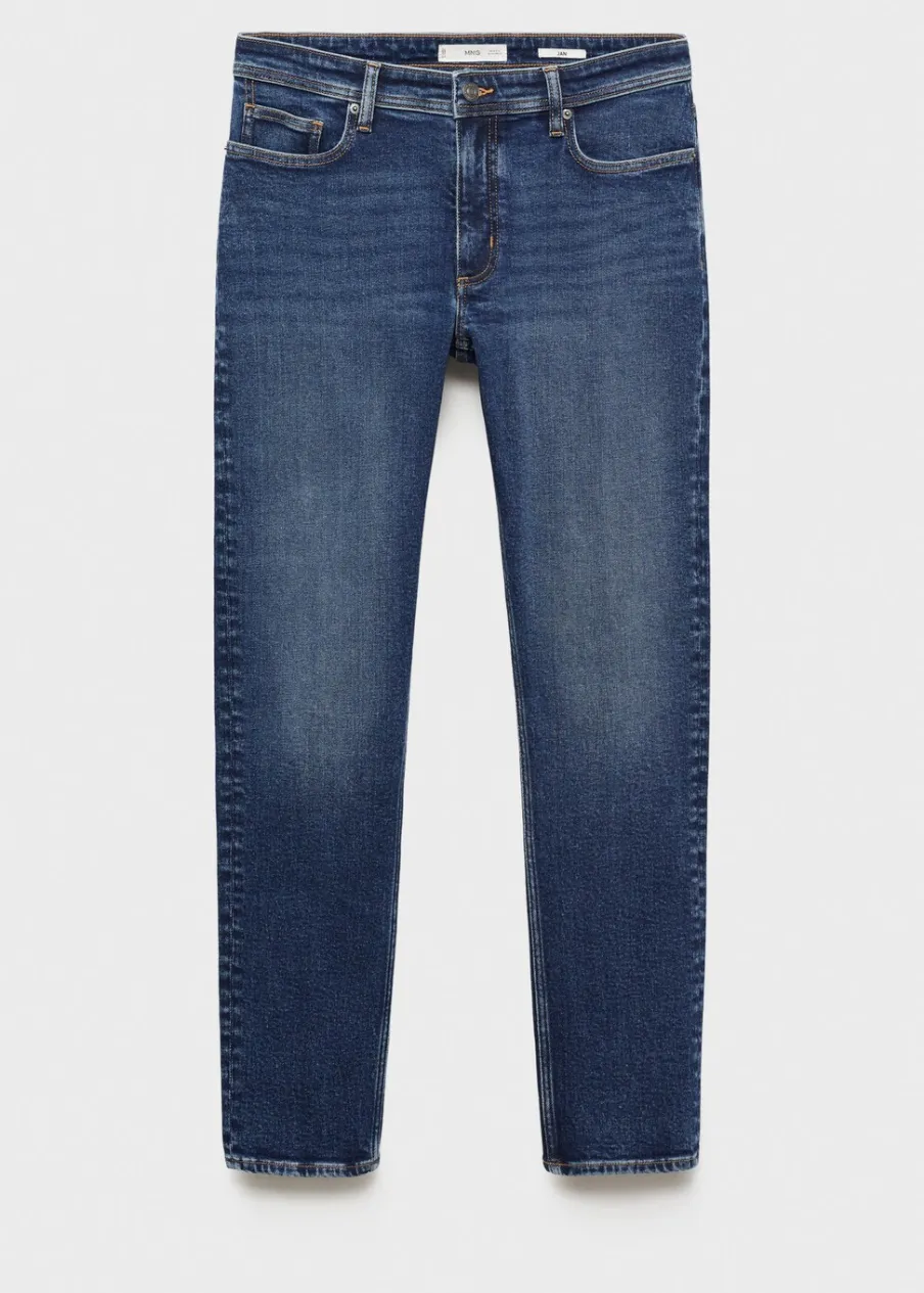 MANGO Dżinsy*Dżinsy Jan slim fit e z efektem znoszenia