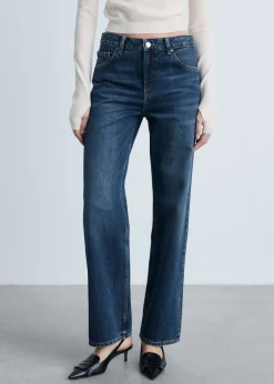 MANGO Dżinsy*Dżinsy Miami o prostym kroju ze średnim stanem