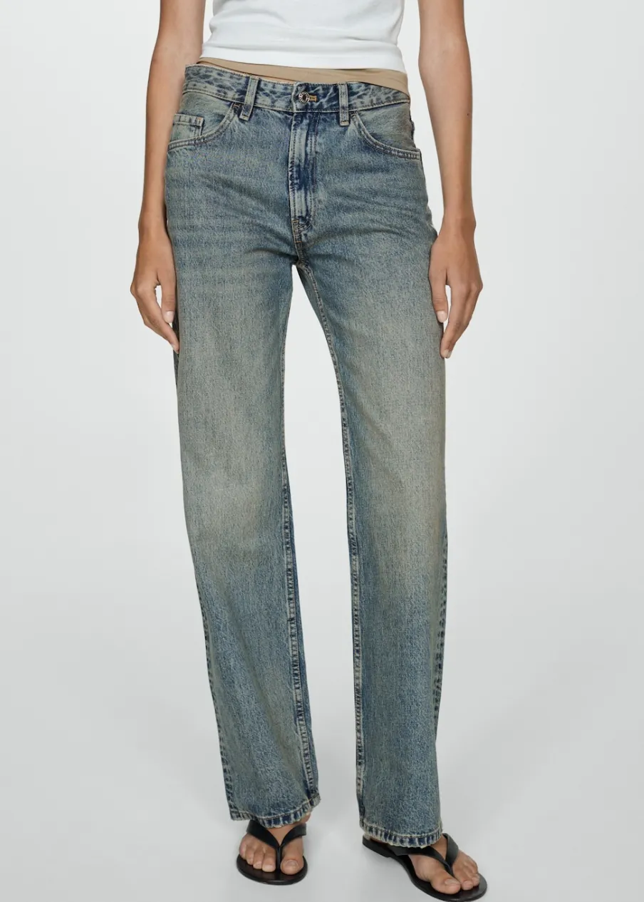 MANGO Dżinsy*Dżinsy Miami o prostym kroju ze średnim stanem