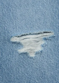 Dzieci MANGO Dżinsy*Dżinsy mom fit z ozdobnymi rozdarciami