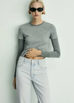 MANGO Dżinsy*Dżinsy Newmom comfort z wysokim stanem