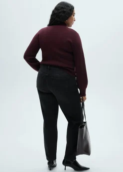 MANGO Dżinsy*Dżinsy Newmom comfort z wysokim stanem