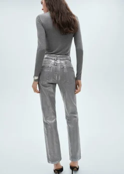 MANGO Dżinsy*Dżinsy o prostym kroju foil