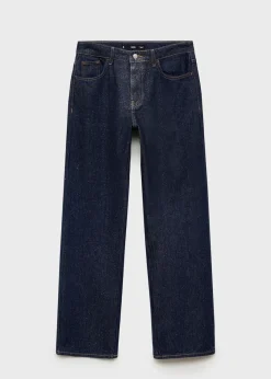 MANGO Dżinsy*Dżinsy o prostym kroju rinse wash z błyszczącym wykończeniem