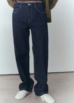 MANGO Dżinsy*Dżinsy o prostym kroju rinse wash ze szwami