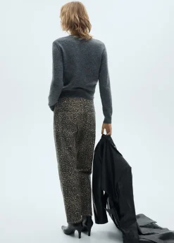 MANGO Dżinsy*Dżinsy o prostym kroju w lamparcie cętki