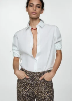 MANGO Dżinsy*Dżinsy o prostym kroju w lamparcie cętki