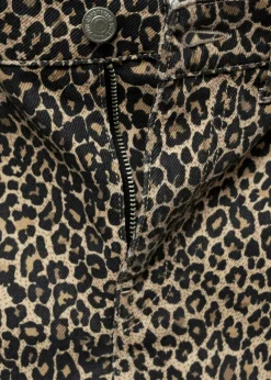 MANGO Dżinsy*Dżinsy o prostym kroju w lamparcie cętki