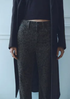 MANGO Dżinsy*Dżinsy o prostym kroju w lamparcie cętki