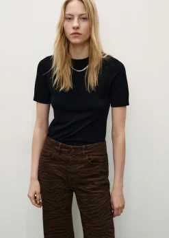 MANGO Dżinsy*Dżinsy o prostym kroju w zebrę