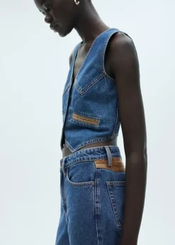 MANGO Dżinsy*Dżinsy o prostym kroju z kontrastowymi detalami