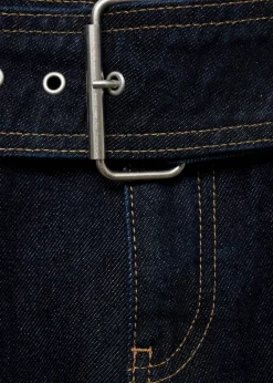 MANGO Dżinsy*Dżinsy o prostym kroju z niskim stanem i paskiem