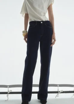 MANGO Dżinsy*Dżinsy o prostym kroju z wysokim stanem rinse wash