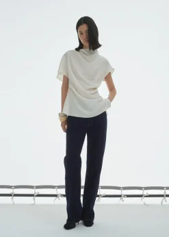 MANGO Dżinsy*Dżinsy o prostym kroju z wysokim stanem rinse wash