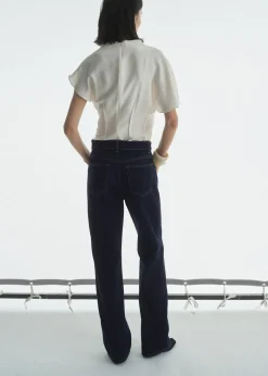 MANGO Dżinsy*Dżinsy o prostym kroju z wysokim stanem rinse wash