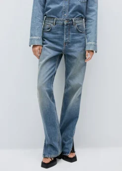 MANGO Dżinsy*Dżinsy o prostym kroju ze średnim stanem i rozcięciami