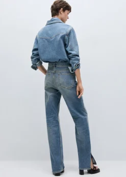 MANGO Dżinsy*Dżinsy o prostym kroju ze średnim stanem i rozcięciami
