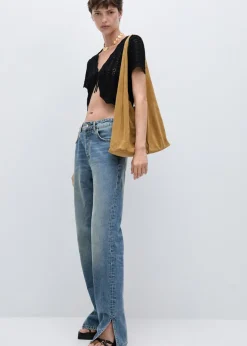 MANGO Dżinsy*Dżinsy o prostym kroju ze średnim stanem i rozcięciami