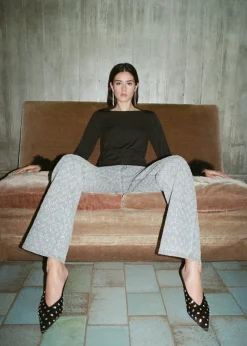 MANGO Dżinsy*Dżinsy o prostym kroju ze strasem