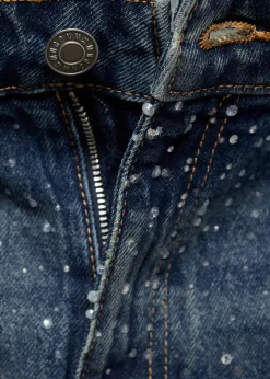 MANGO Dżinsy*Dżinsy o prostym kroju ze strasem