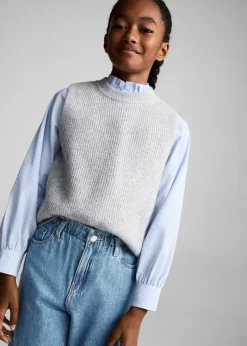 Dzieci MANGO Dżinsy*Dżinsy paperbag z podszewką