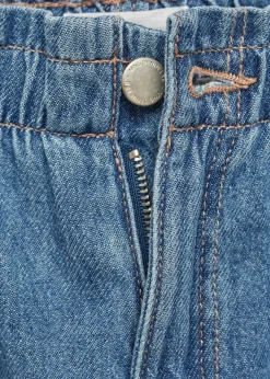 Dzieci MANGO Dżinsy*Dżinsy paperbag z podszewką