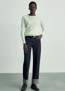 MANGO Dżinsy*Dżinsy rinse wash z podwiniętymi nogawkami